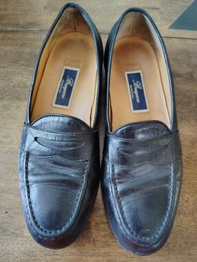 BRAGANO Cole Haan Black Penny Loafers Shoes Mens 9.5 M Italy